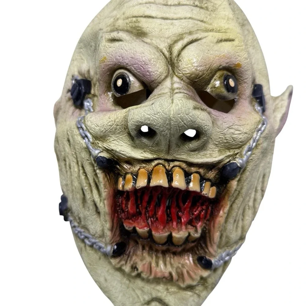 Vintage Charades Evil Warlock Halloween Mask Horror Costume Creepy Monster Latex
